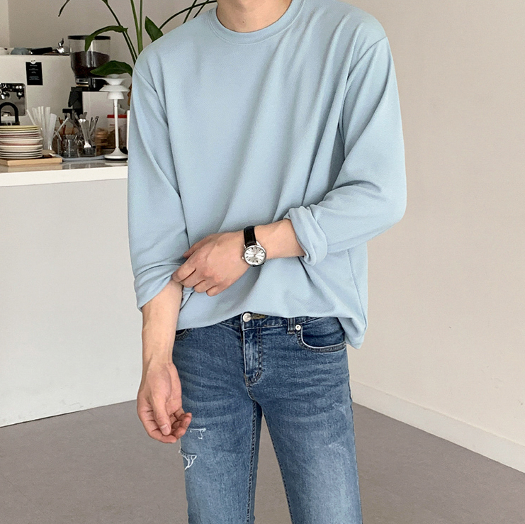 Simple formal long sleeve T-shirt gm4342