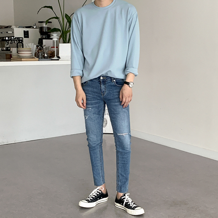 Simple formal long sleeve T-shirt gm4342