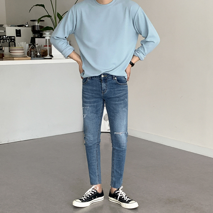 Simple formal long sleeve T-shirt gm4342