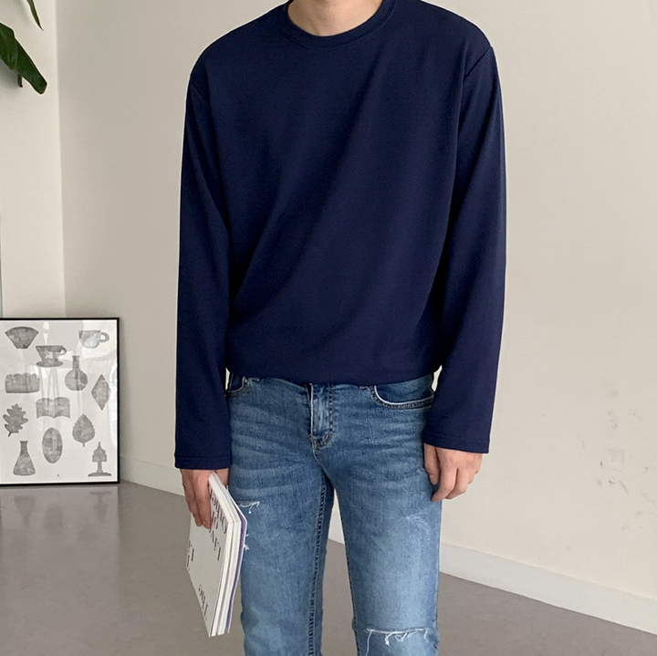 Simple formal long sleeve T-shirt gm4342