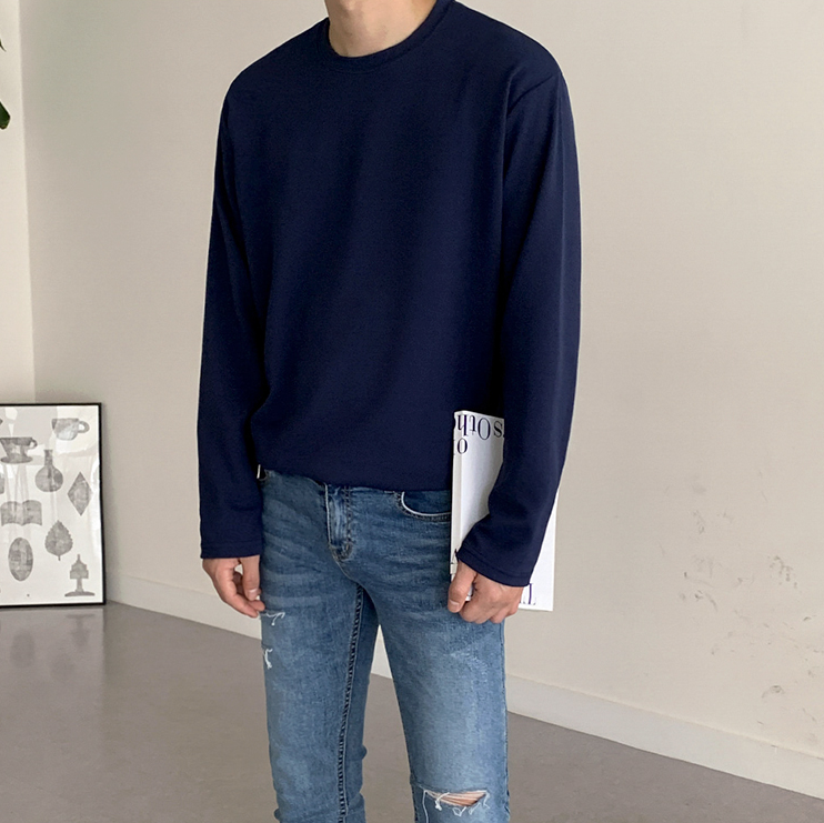 Simple formal long sleeve T-shirt gm4342