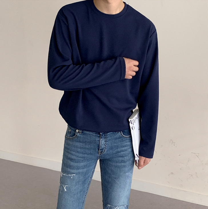 Simple formal long sleeve T-shirt gm4342