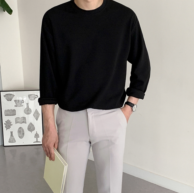 Simple formal long sleeve T-shirt gm4342