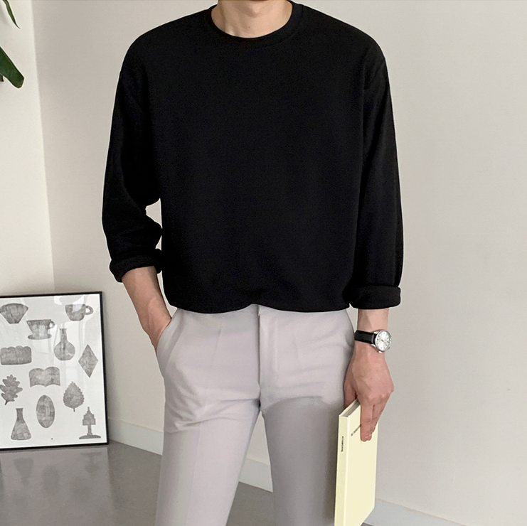 Simple formal long sleeve T-shirt gm4342