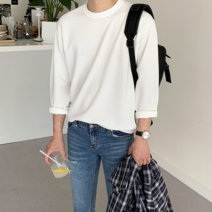 Simple formal long sleeve T-shirt gm4342