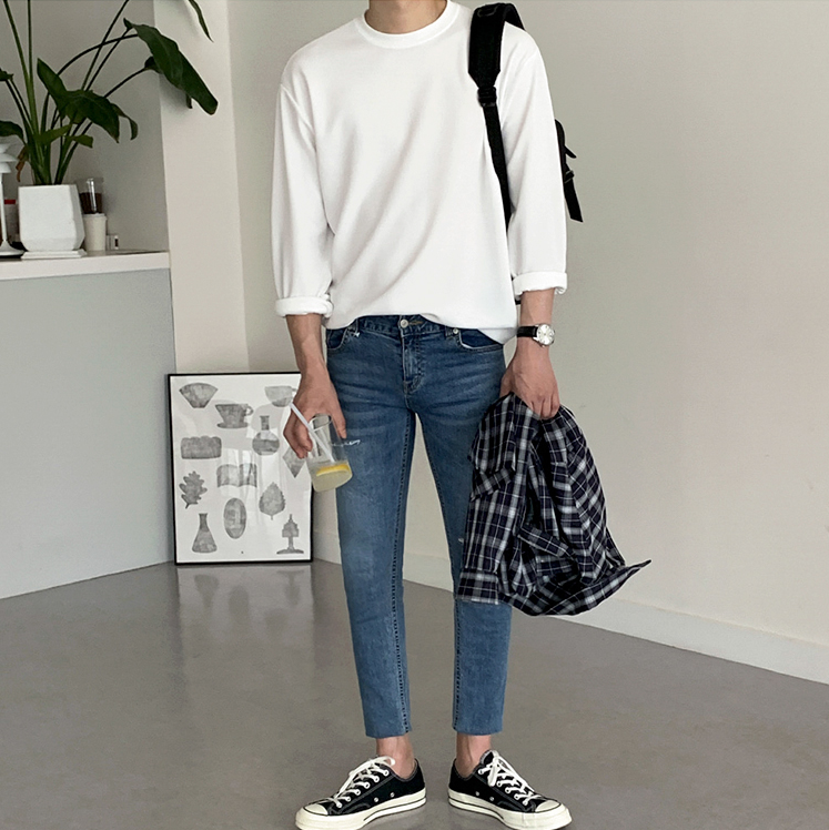 Simple formal long sleeve T-shirt gm4342