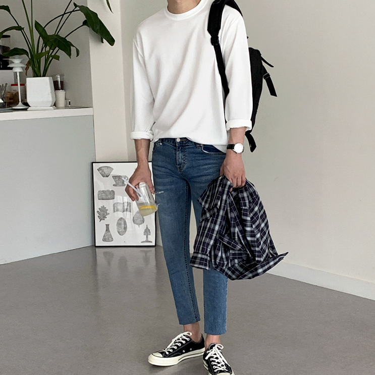 Simple formal long sleeve T-shirt gm4342