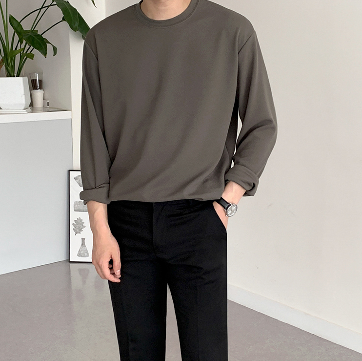 Simple formal long sleeve T-shirt gm4342