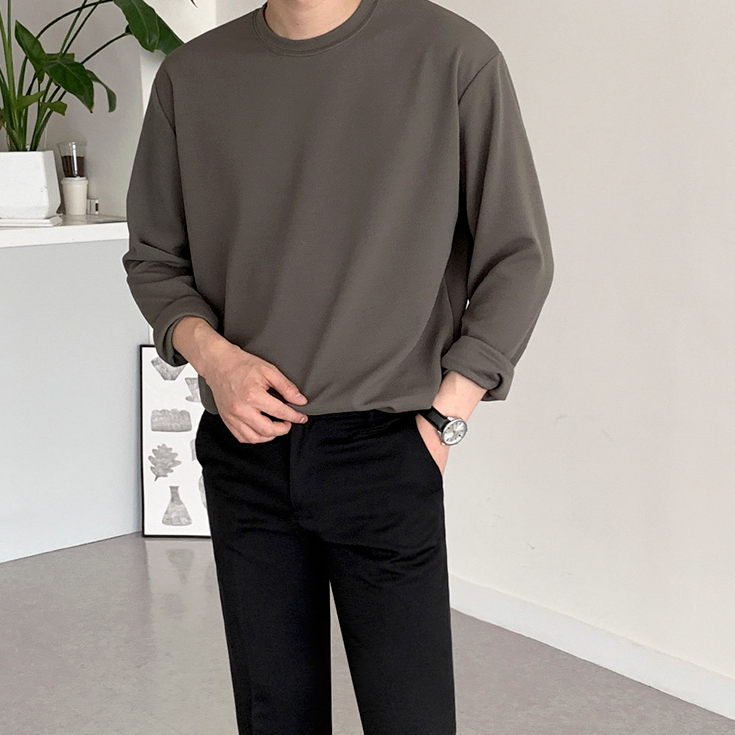 Simple formal long sleeve T-shirt gm4342
