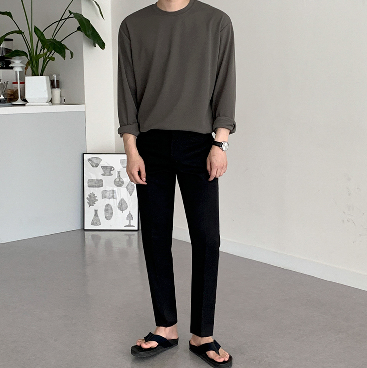 Simple formal long sleeve T-shirt gm4342
