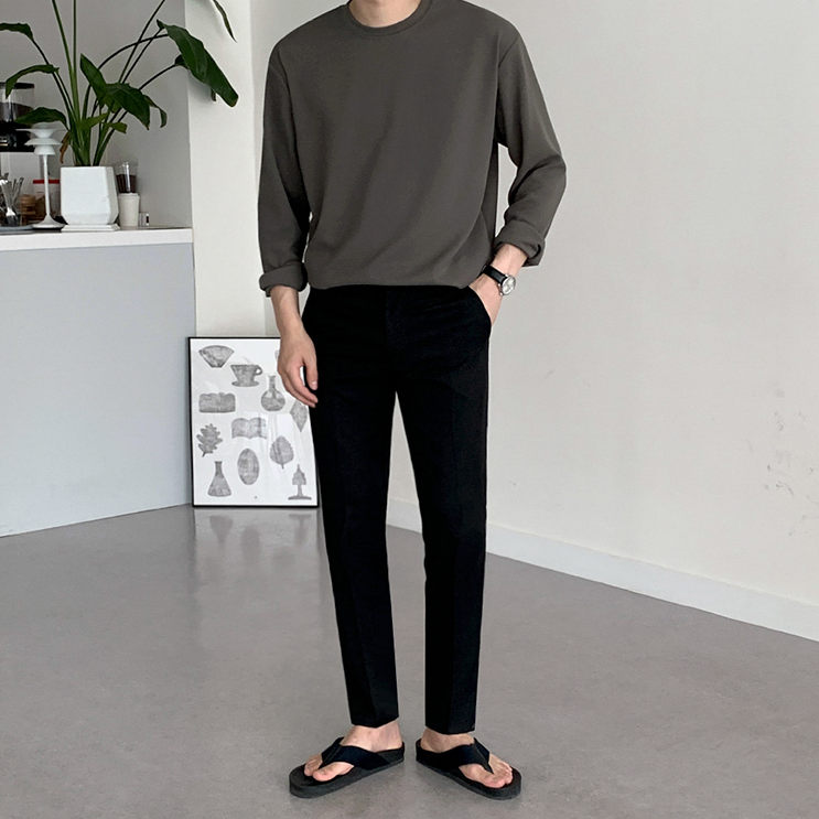 Simple formal long sleeve T-shirt gm4342