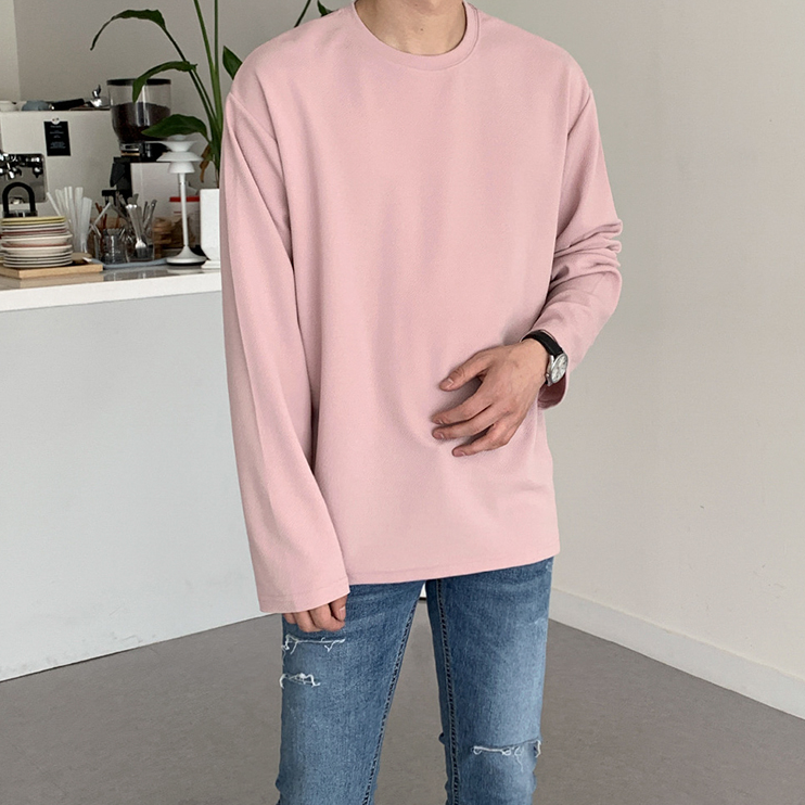 Simple formal long sleeve T-shirt gm4342
