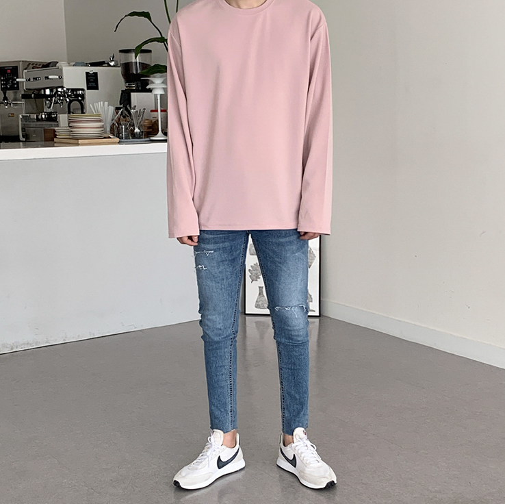 Simple formal long sleeve T-shirt gm4342
