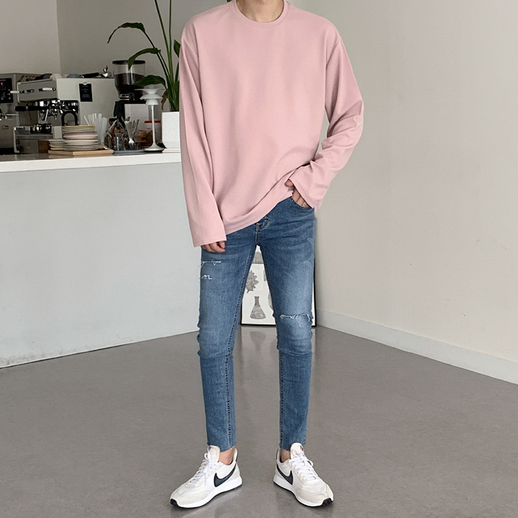Simple formal long sleeve T-shirt gm4342