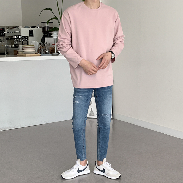 Simple formal long sleeve T-shirt gm4342