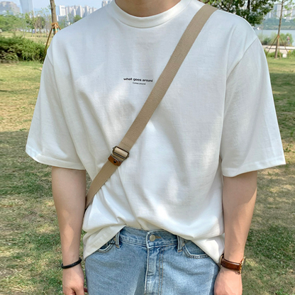Simple one-point T-shirt gm1958