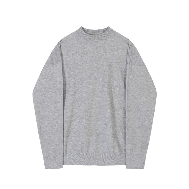 Plain knit pullover sweatshirt gm7130