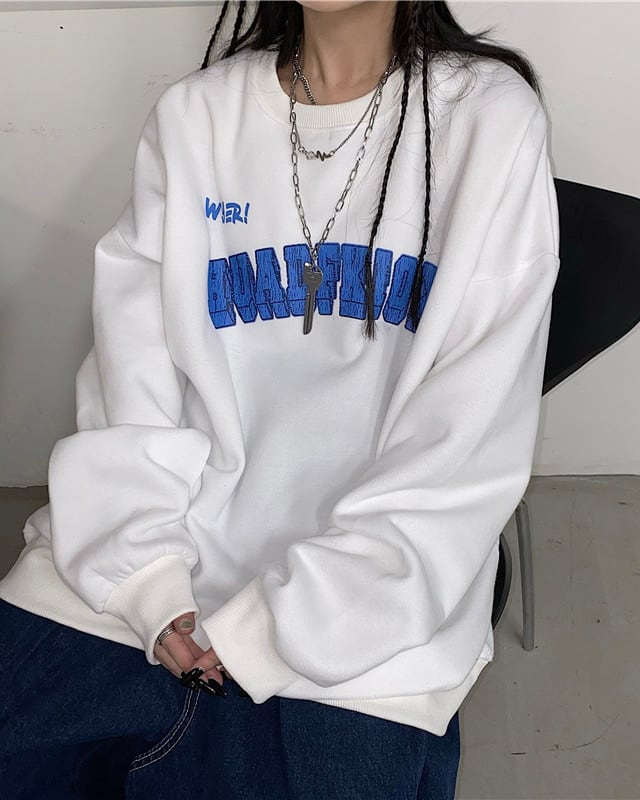 Blue logo big sweatshirt gm2132