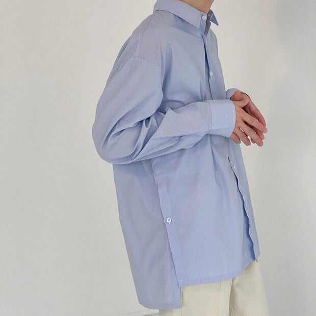 Korean simple blue shirt gm7149