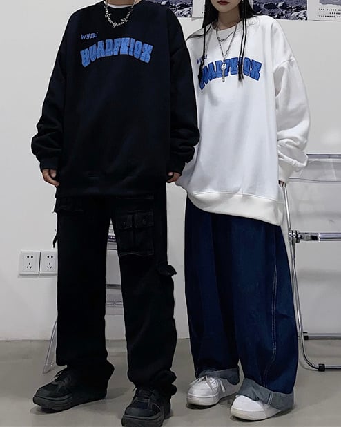 Blue logo big sweatshirt gm2132