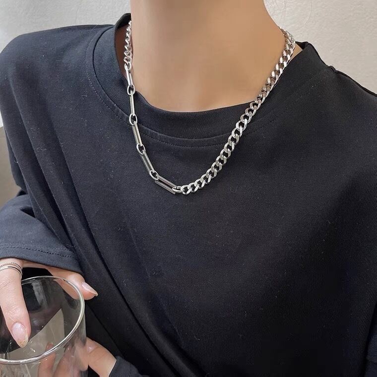 Asymmetrical chain necklace gm2167