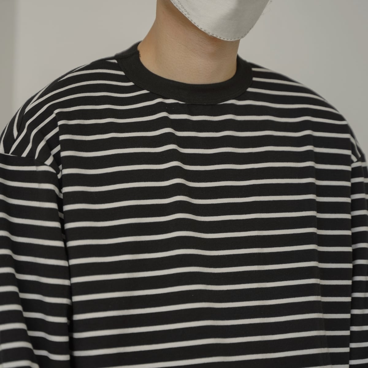 Round neck striped T-shirt gm7127