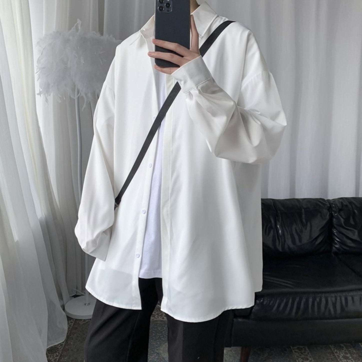 Simple drape shirt gm3929