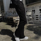 Drape center press straight pants gm7132