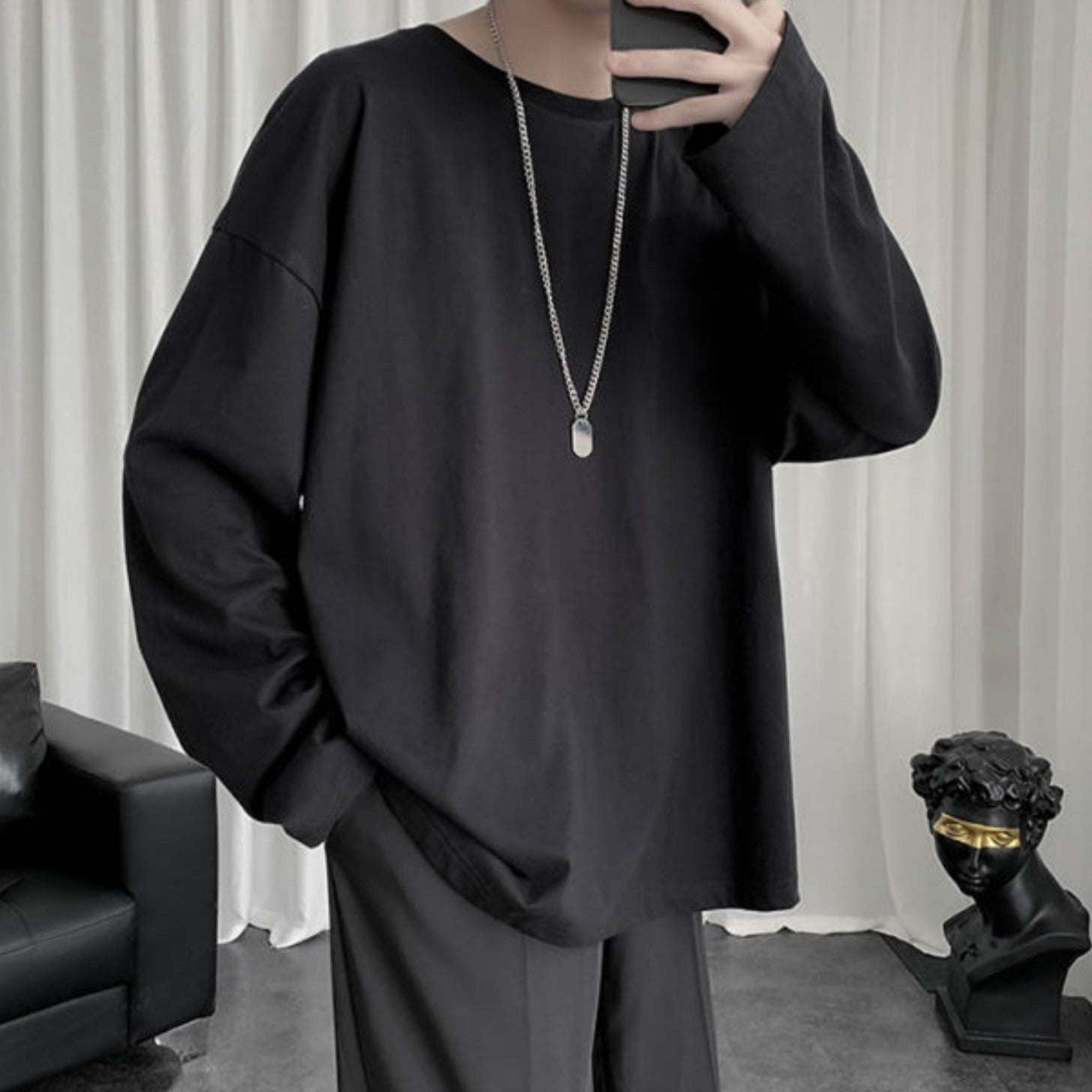 Simple normal long T-shirt gm3194