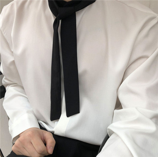 idol bi-color bowtie shirt gm5096