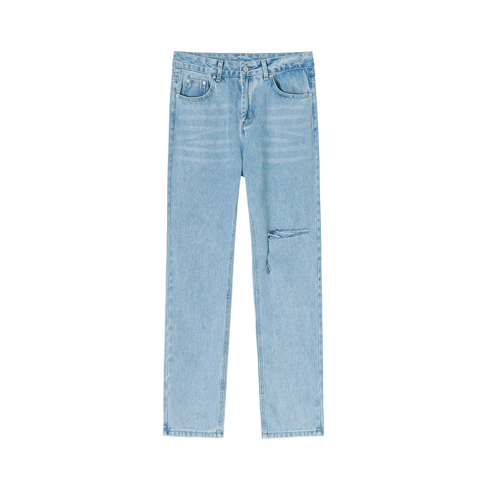 Trendy light blue distressed denim gm2590