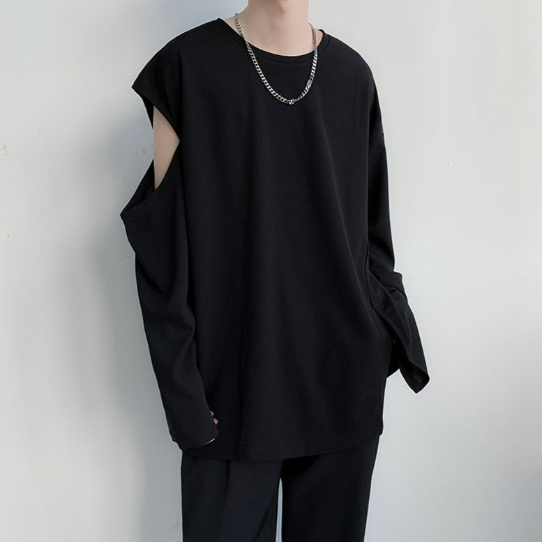 Mode slit asymmetrical T-shirt gm5173