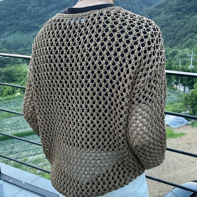 simple korean mesh tops gm5159