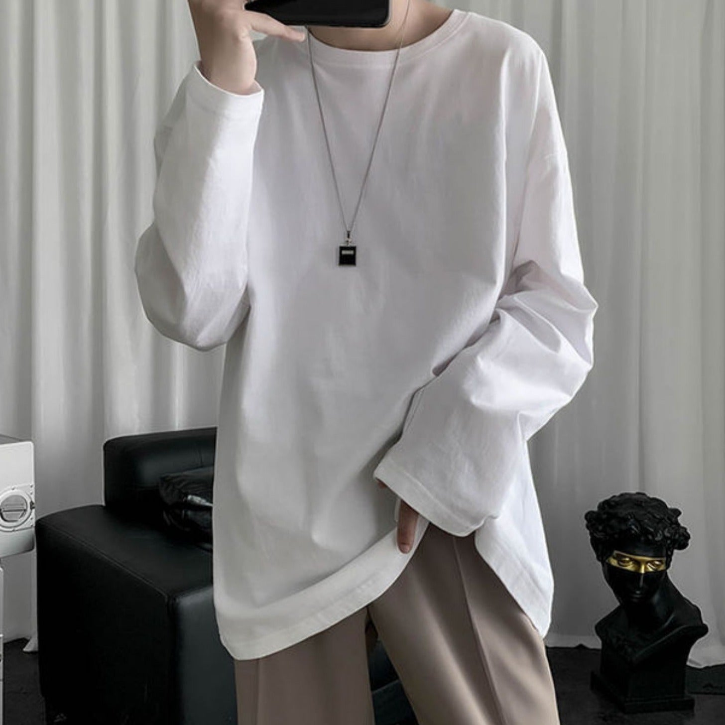 Simple normal long T-shirt gm3194