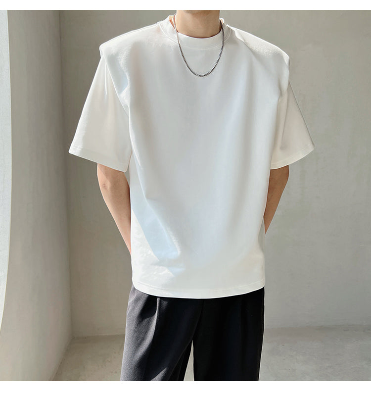 シンプルショルダーパッドTシャツ  gm2219