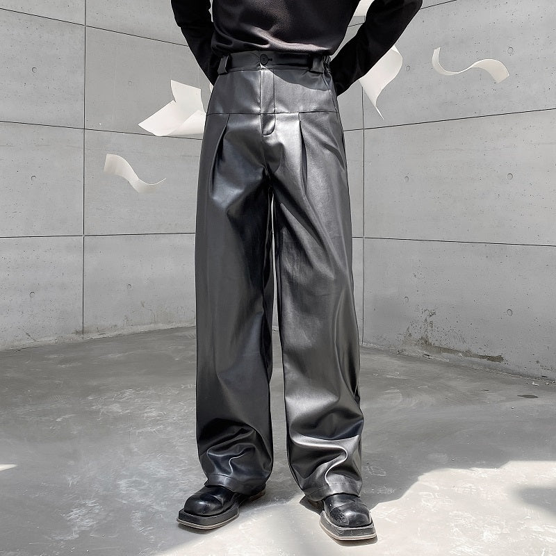 Mode wide leather pants gm4289