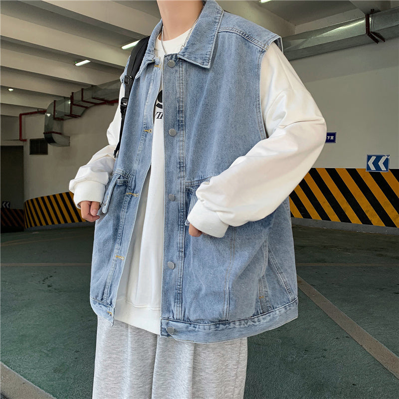 Big pocket denim vest gm4478