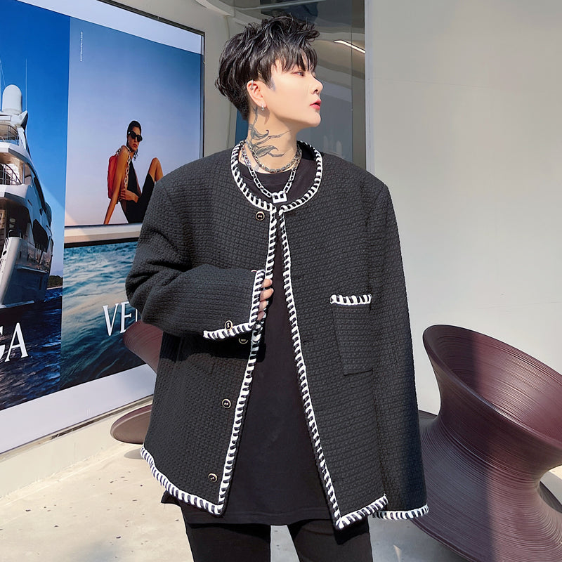ノーカラーツイードジャケット gm3002| 韓国メンズ総合ファッション