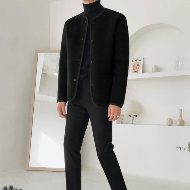 Korean modern no-collar jacket gm5039