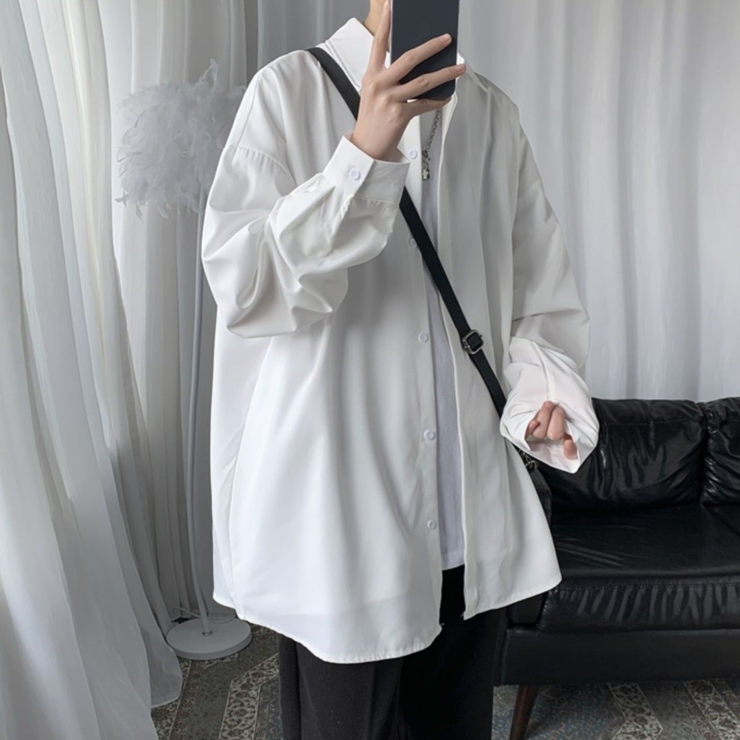 Simple drape shirt gm3929