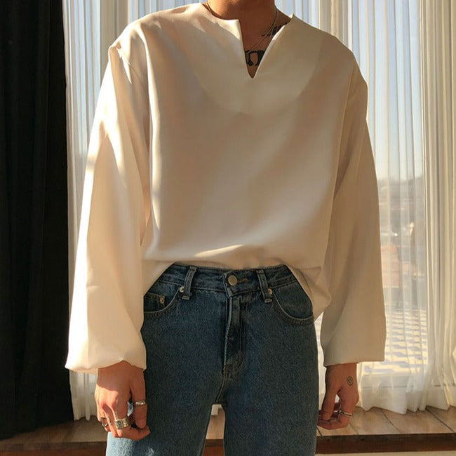 Summer V-neck chiffon shirt gm5195