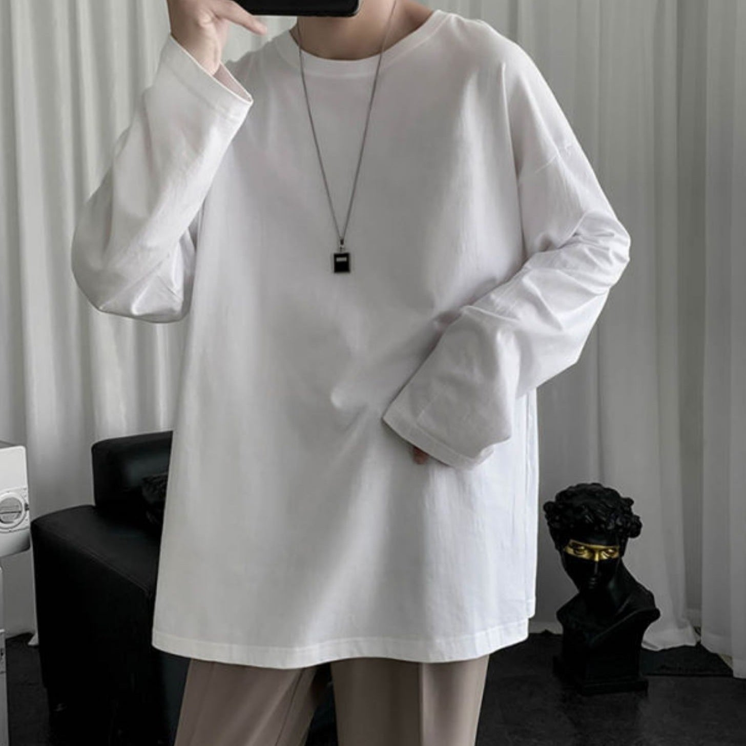 Simple normal long T-shirt gm3194