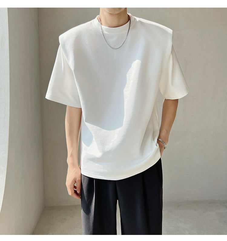 シンプルショルダーパッドTシャツ  gm2219