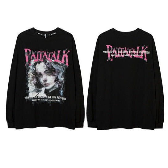 PATTATALK print long T-shirt gm3461