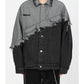 two color nuance line denim jacket gm15133