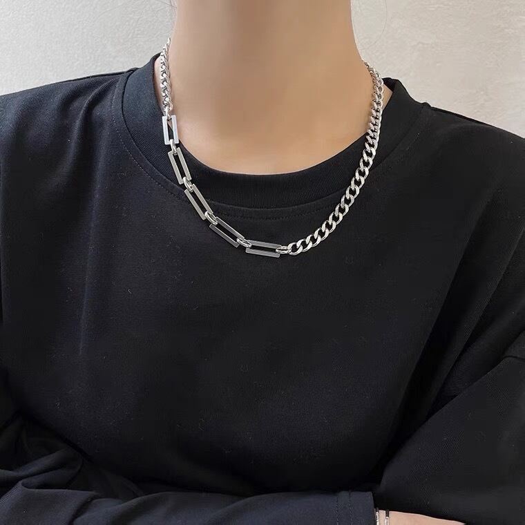 Asymmetrical chain necklace gm2167