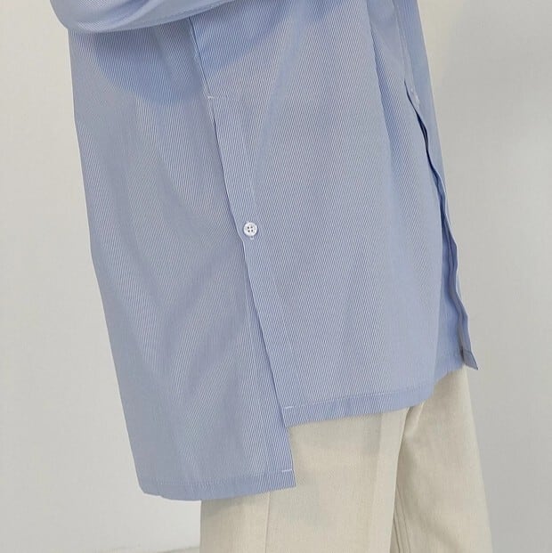 Korean simple blue shirt gm7149