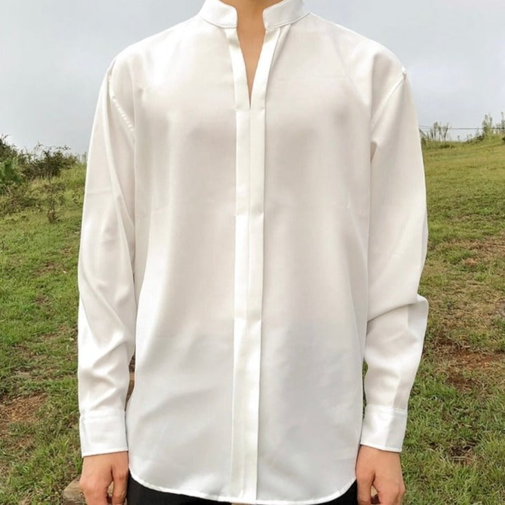 No-collar simple shirt gm4331