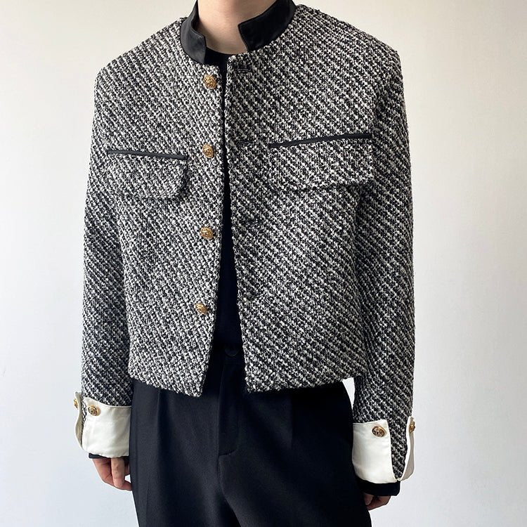 gray tweed jacket gm4236