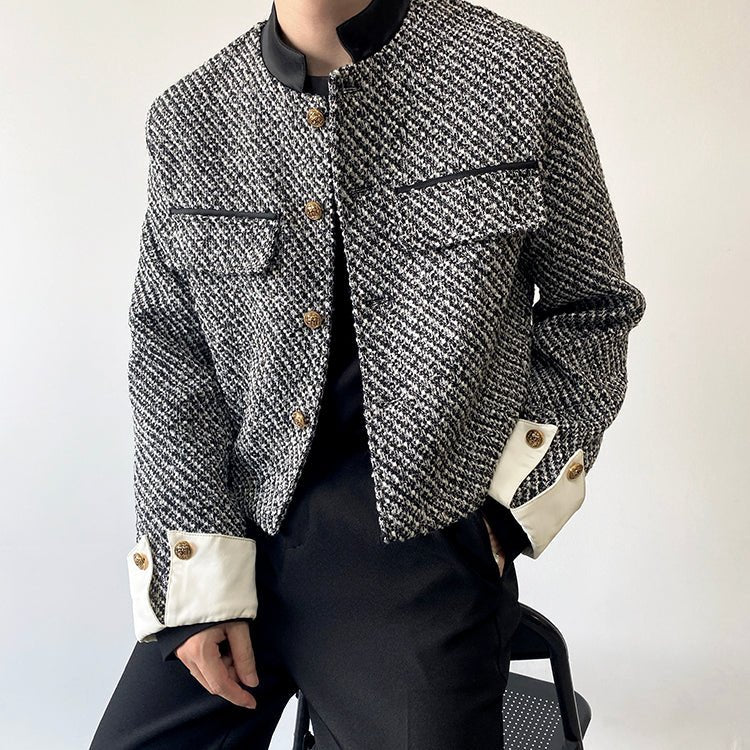 gray tweed jacket gm4236